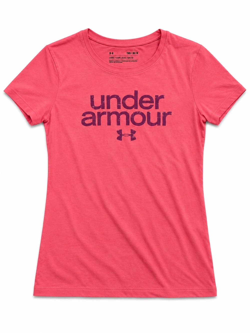 Under Armour Pink Crewneck Logo Tee